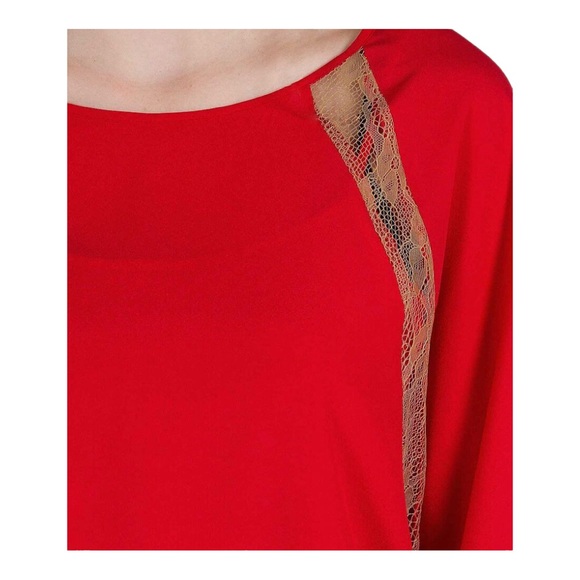 MM Couture Chiffon Shirt by Miss Me Lace Boho HippieTop Dolman Sleeves Sz M NWOT - Picture 3 of 12